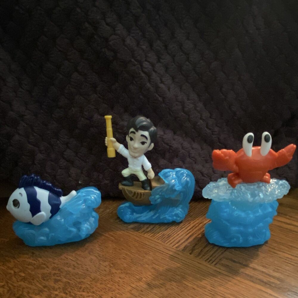 MCDONALD'S Premium Toys Lot of 3: Fish in Wave, Crab, Man in Boat